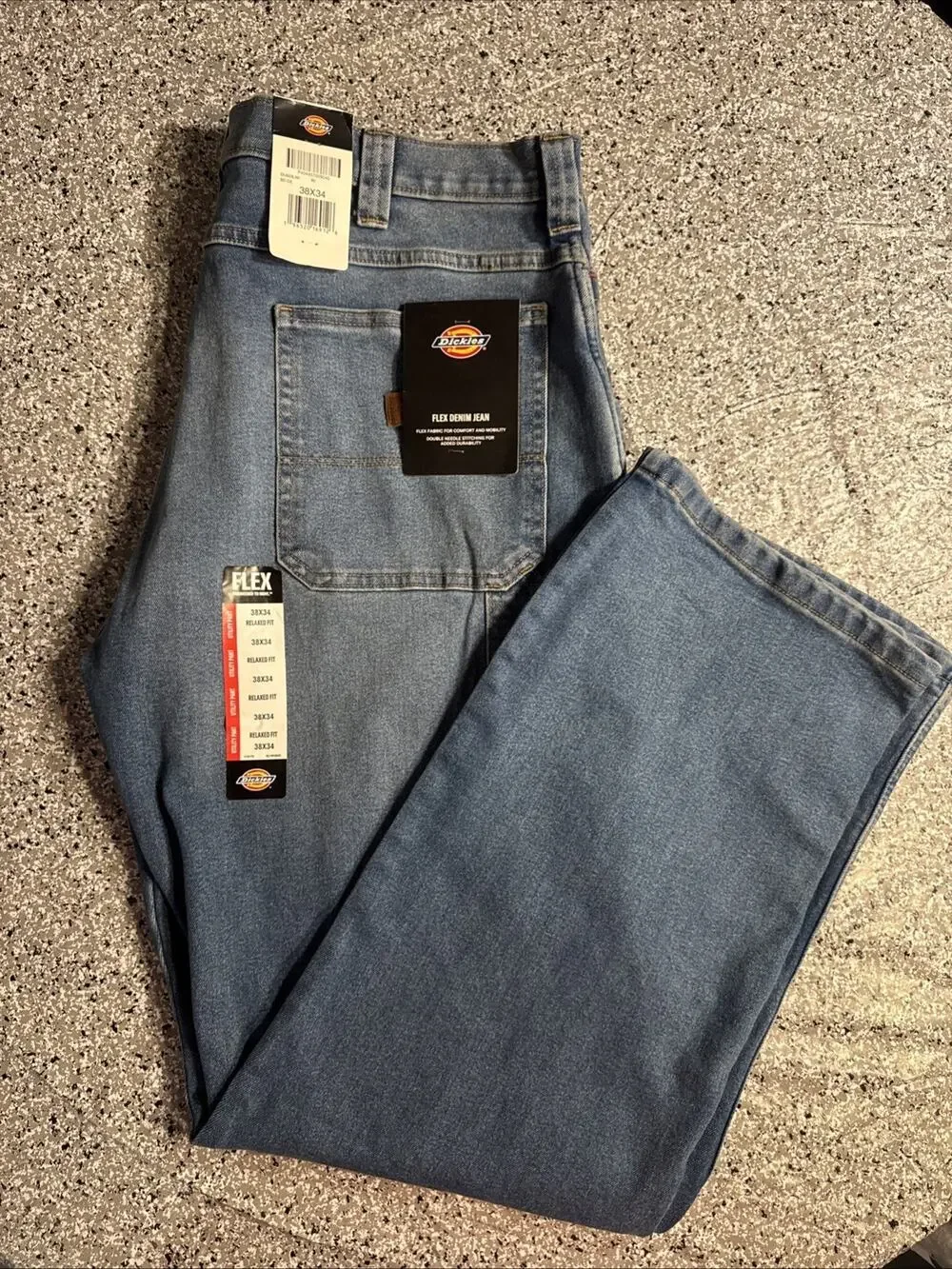 Dickies Men's Size 38x34 Flex Denim Jeans